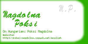 magdolna poksi business card